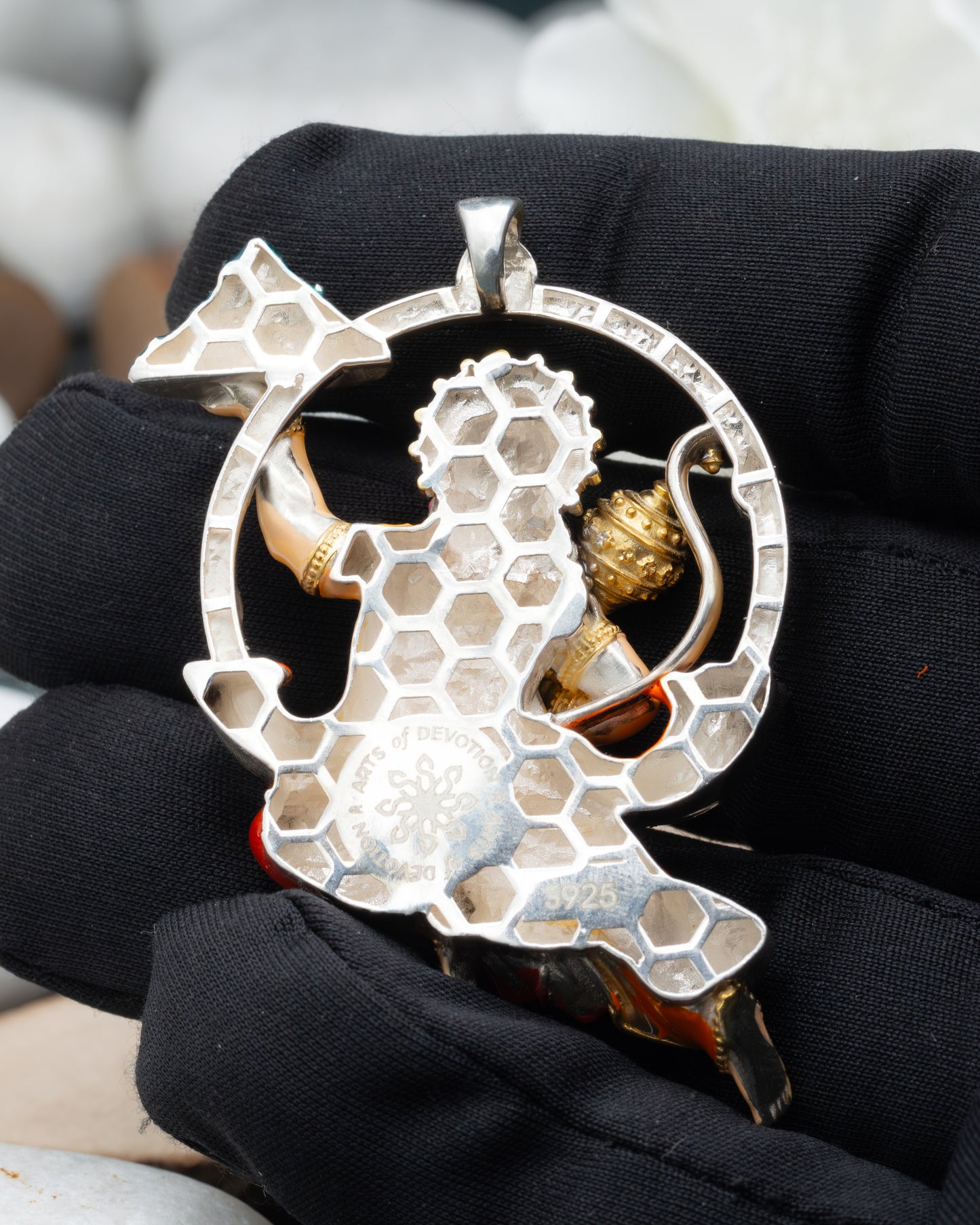 Enameled Sanjivini Hanuman