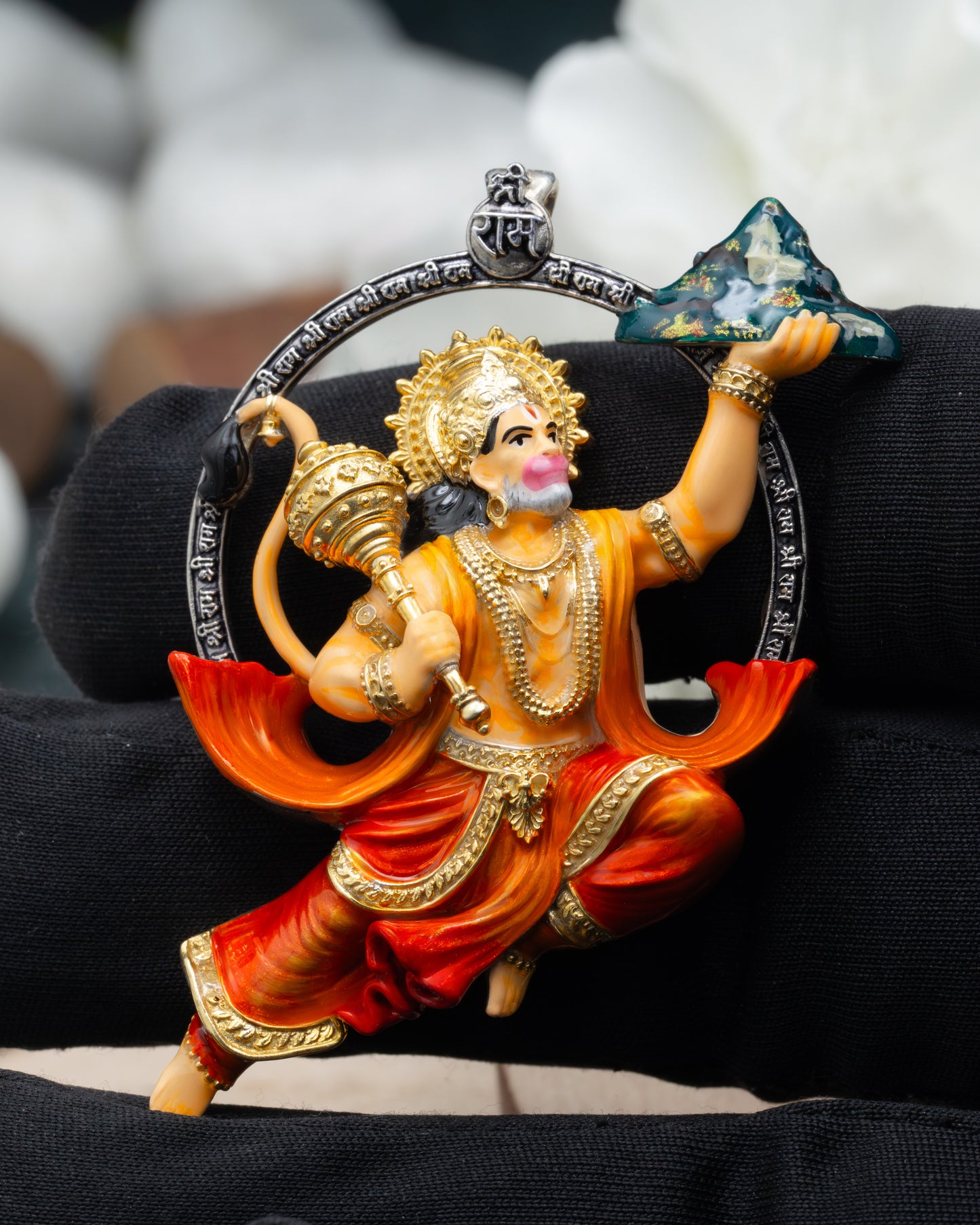 Enameled Sanjivini Hanuman