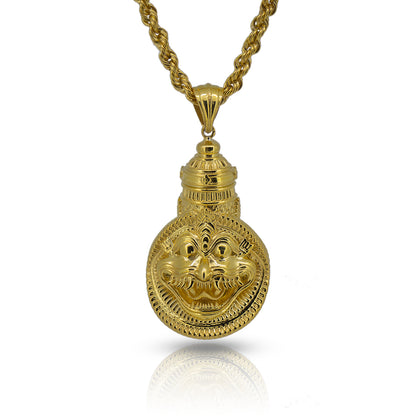 Gold plated Yogananda Mukha Narasimha