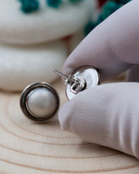 Silver Pearl Studs