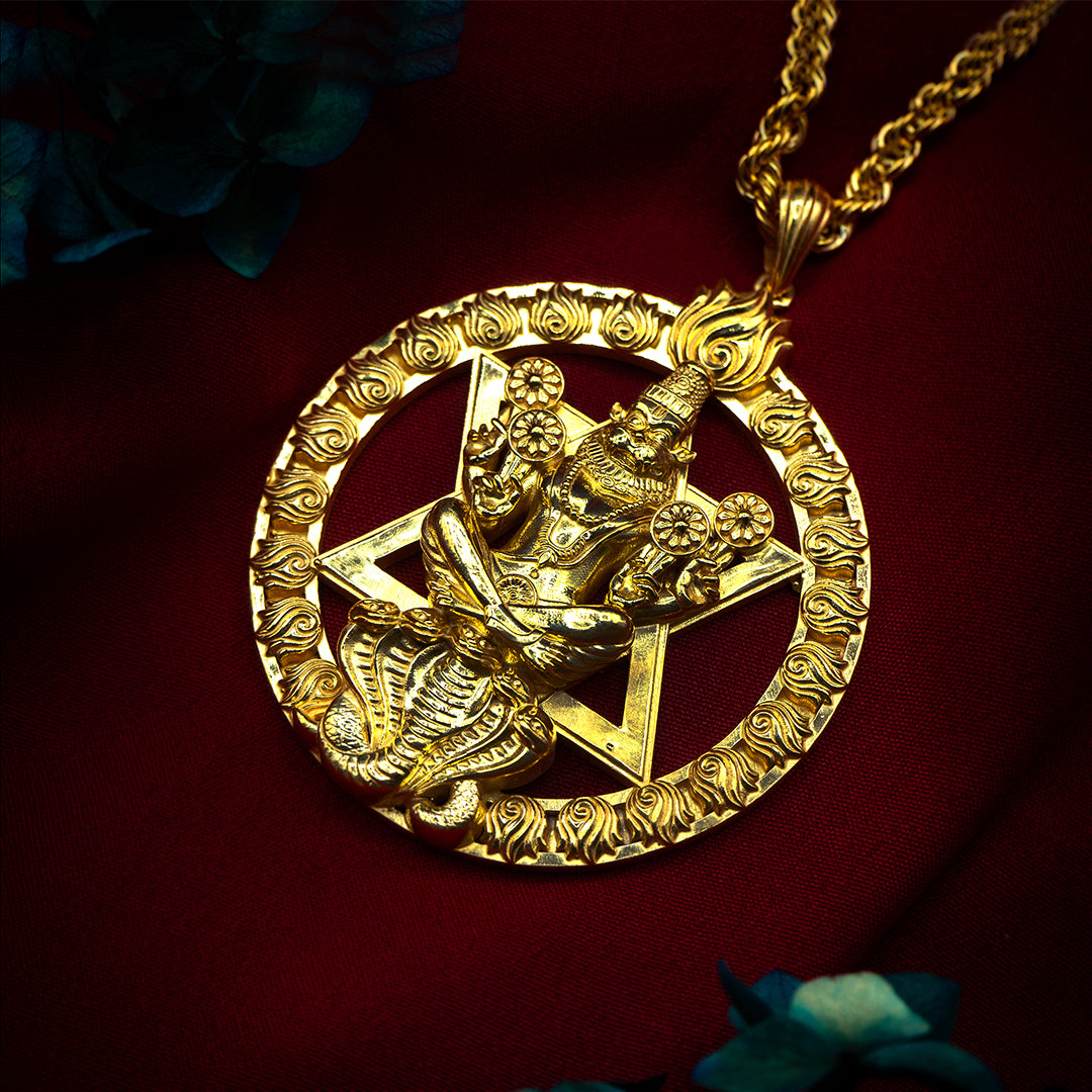 Gold plated Chakra Narasimha