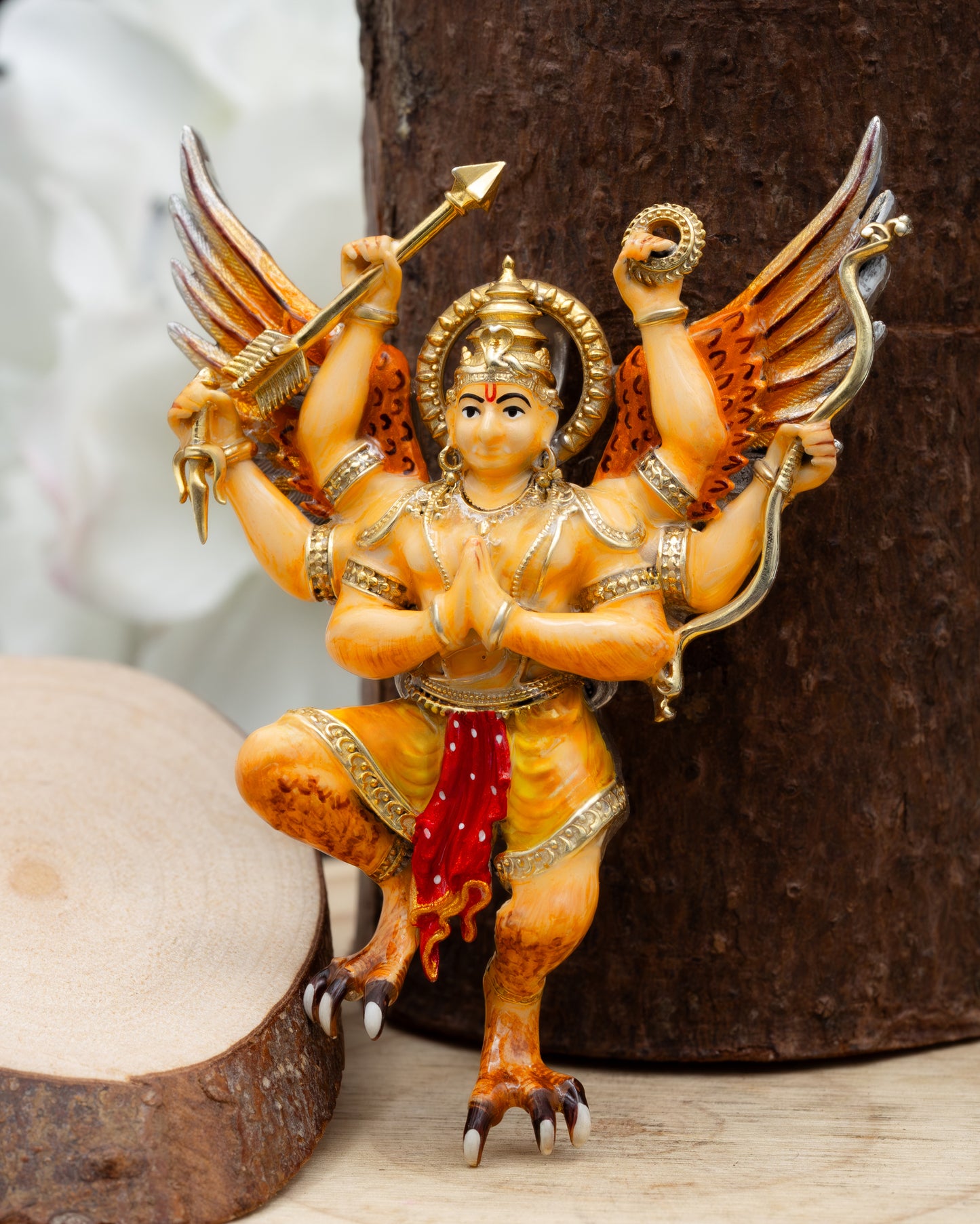 Enameled Garuda Pendent