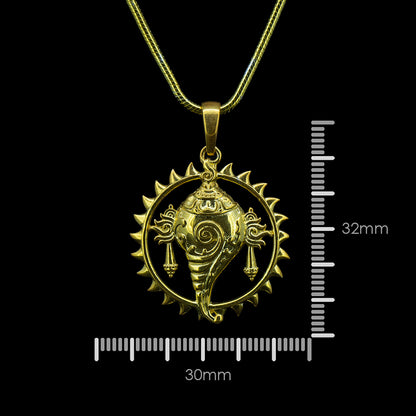 Plated Shanka Chakra Pendant