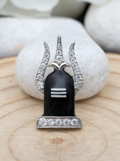Radiant Shivalingam Trisula