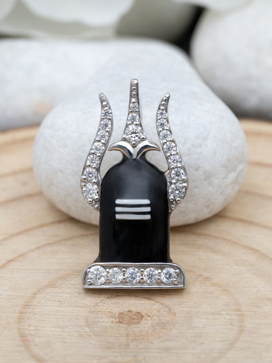 Radiant Shivalingam Trisula
