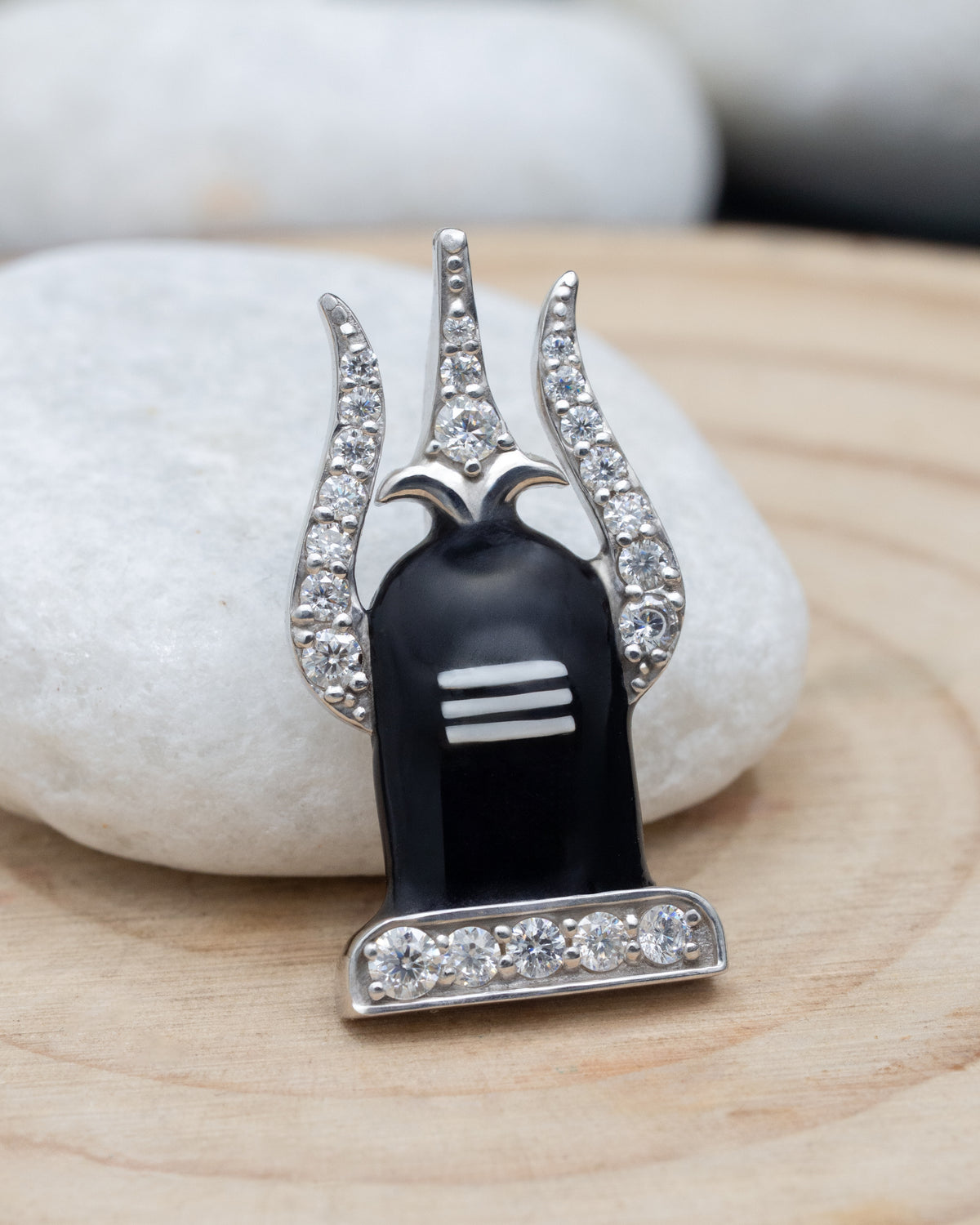 Radiant Shivalingam Trisula