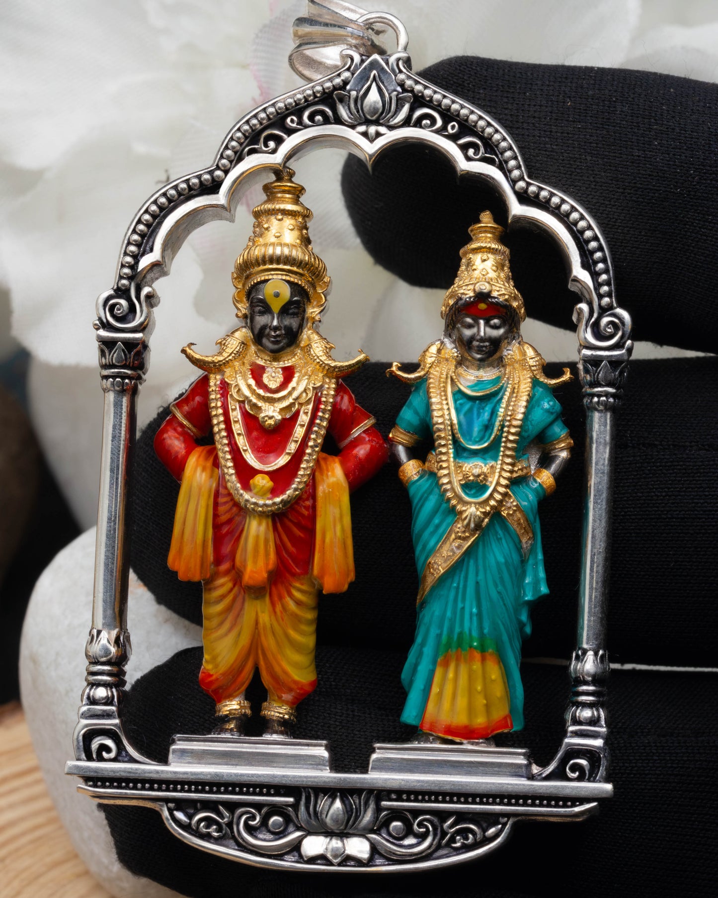 Enamel Vitthal Rukmani Pendent